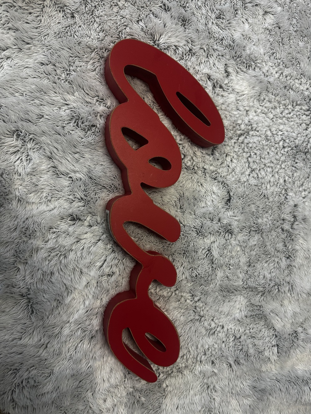 16" wooden 'love' decor sign